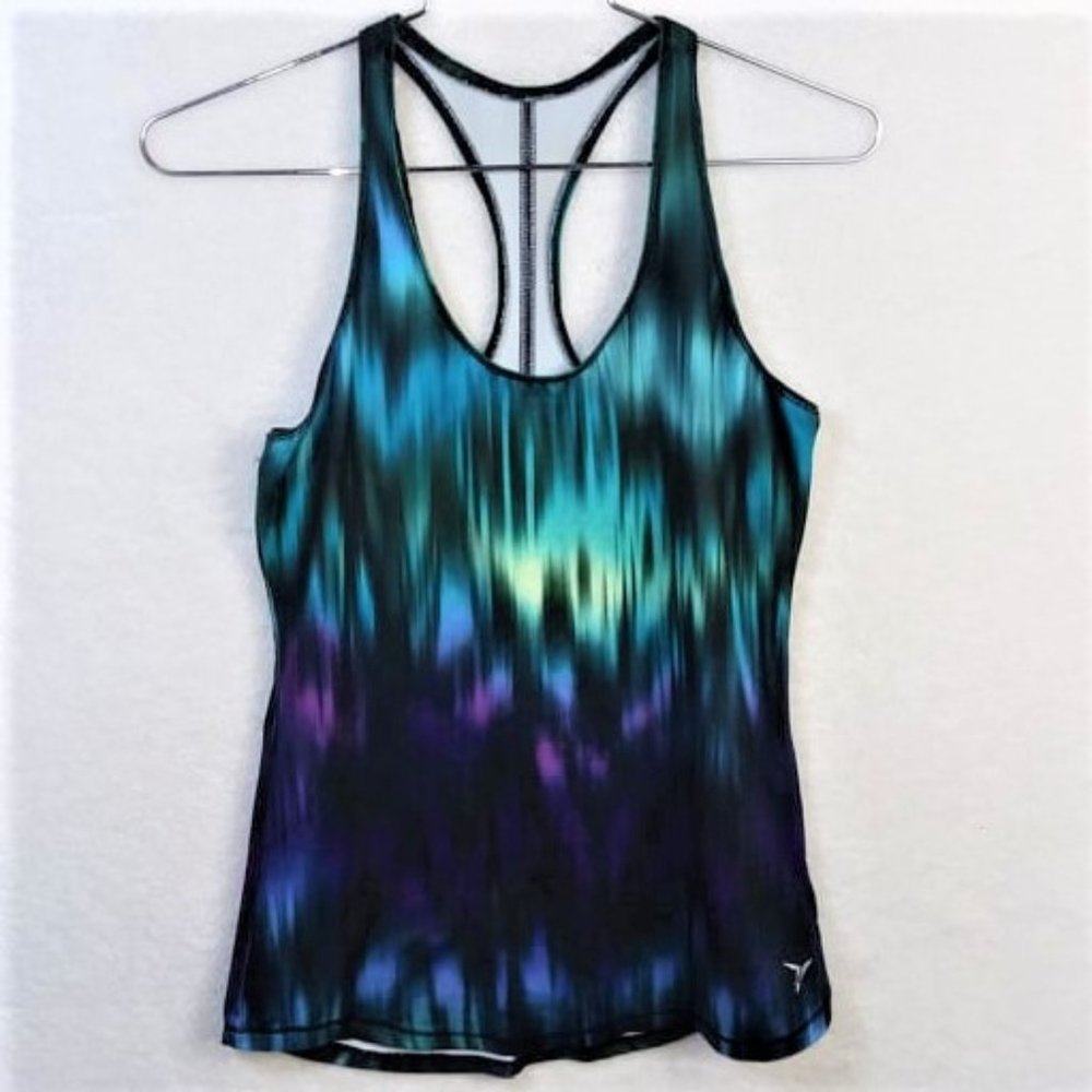 OLD NAVY Abstract Pink Blue Colorful Tank Top